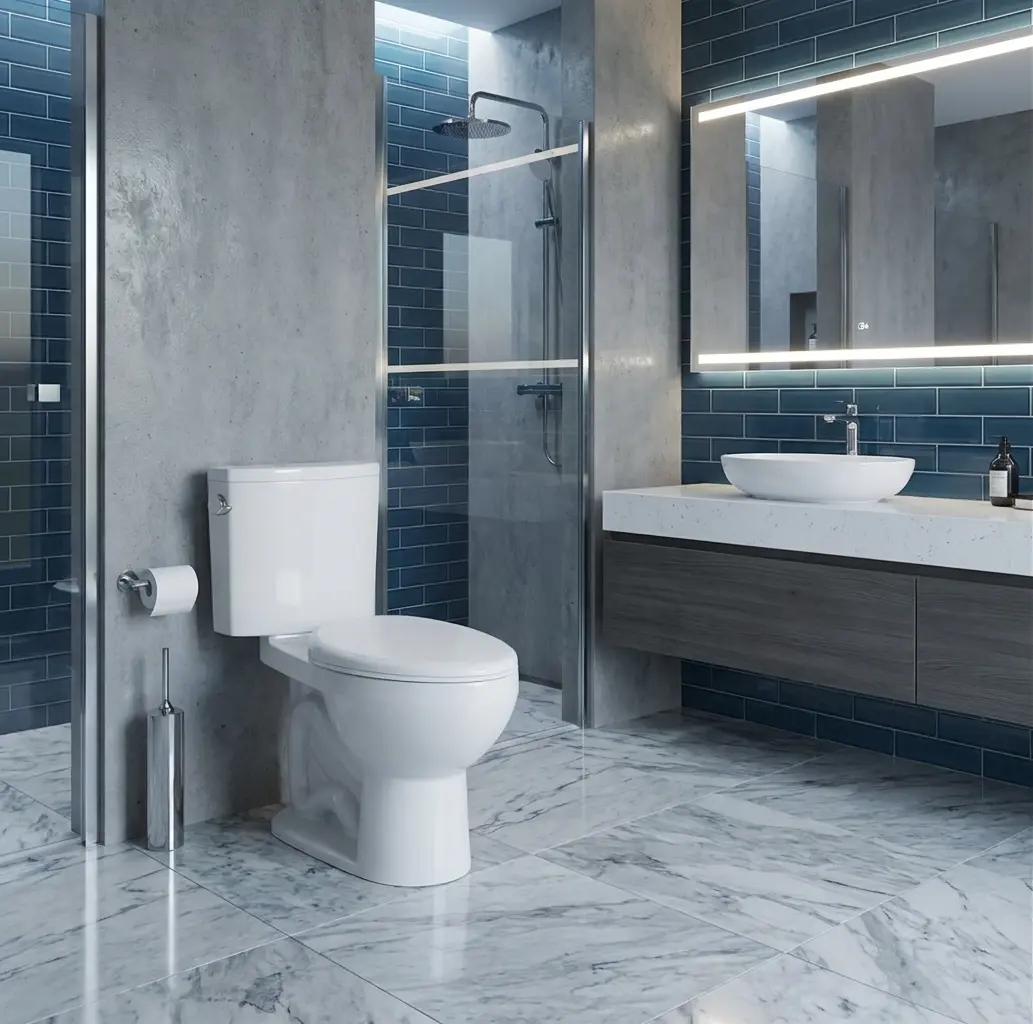 Duravit No.1 Two-Piece 1.28 GPF Elongated Toilet - Includes Toilet, Standard Seat, Delivery, Installation, and Haul-Away - Image 2
