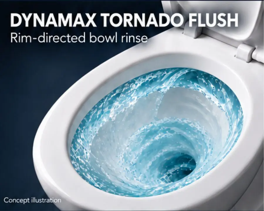 DYNAMAX TORNADO FLUSH in the Aquia IV TOTO toilet