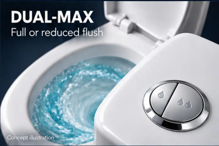 toto toilet with dual-max flushing system