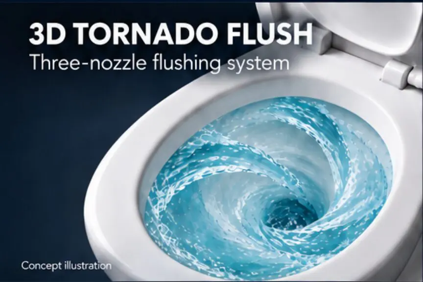 toto toilet with 3D tornado flush