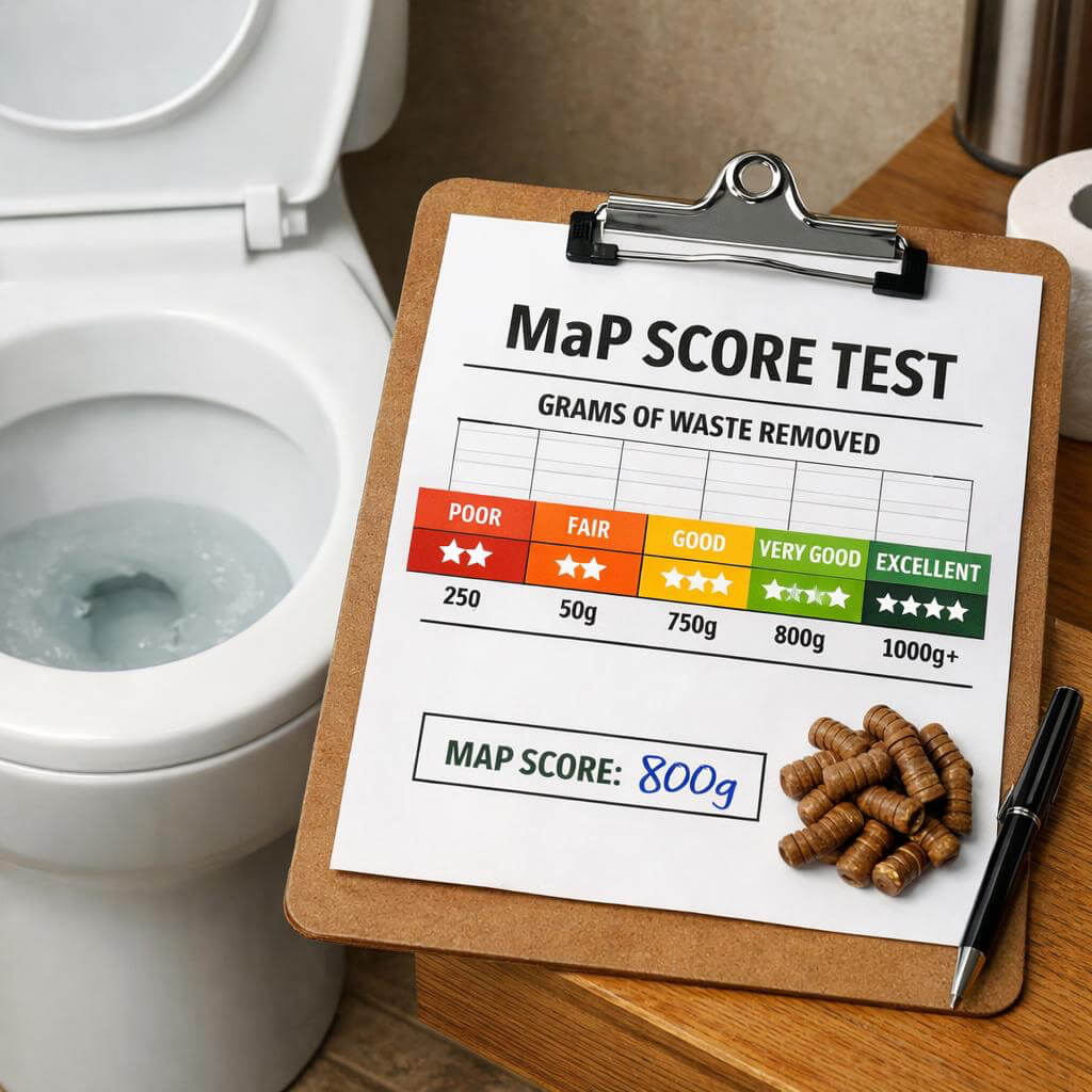 Learn what’s considered a good MAP rating for choosing a clog-free toilet