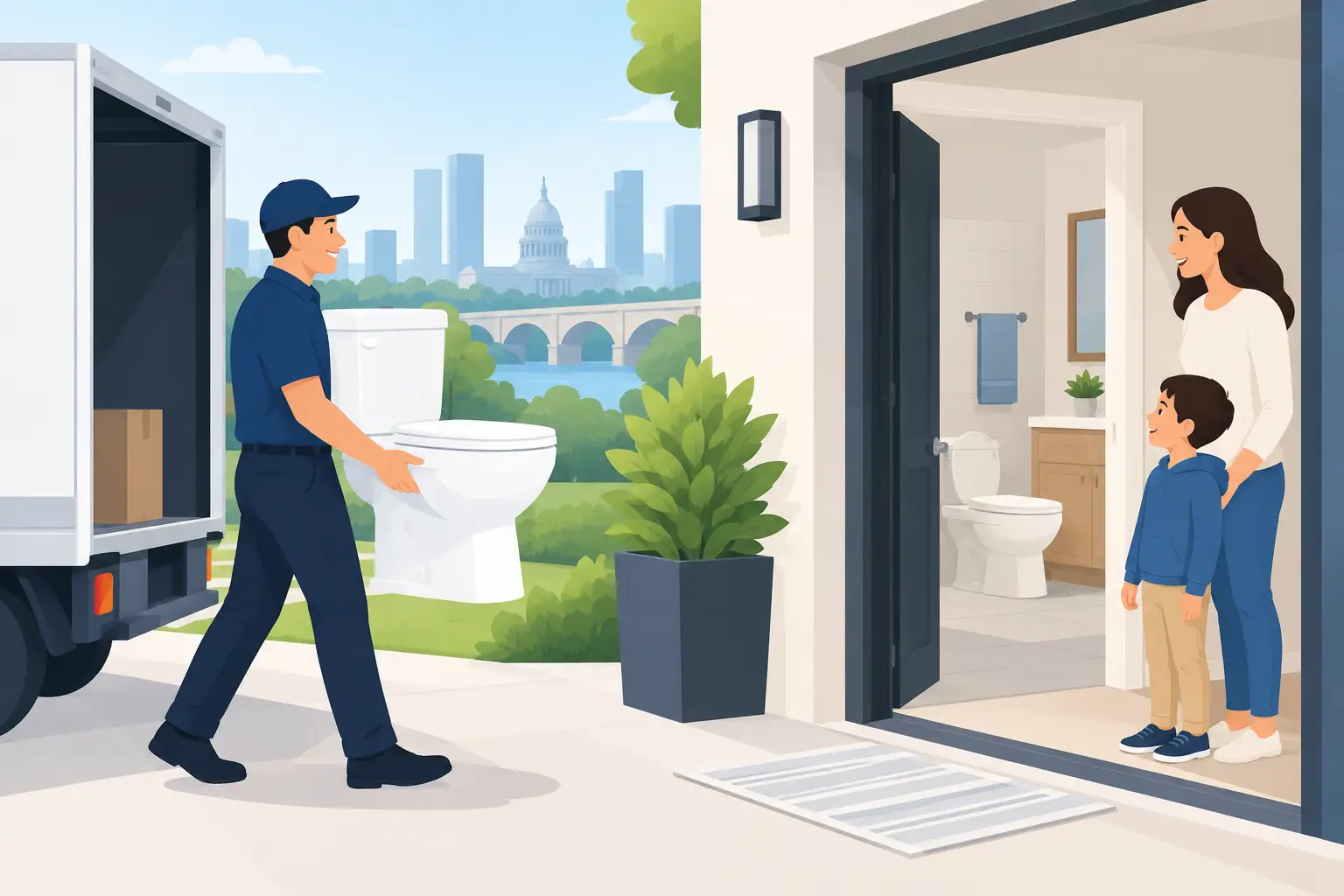 Arlington Toilet Delivery Guide for Busy Homes