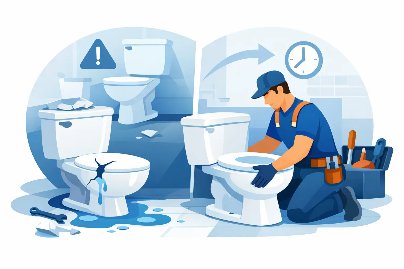 Broken Toilet Replacement: When It Cannot Wait