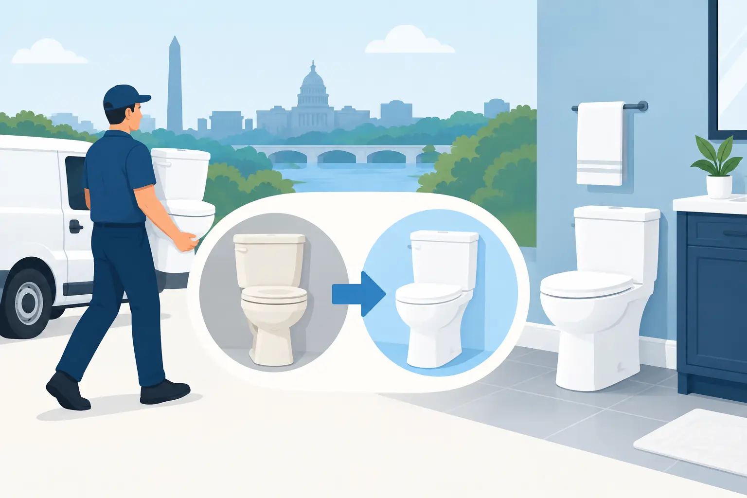 How to Schedule a Toilet Swap in Northern Virginia