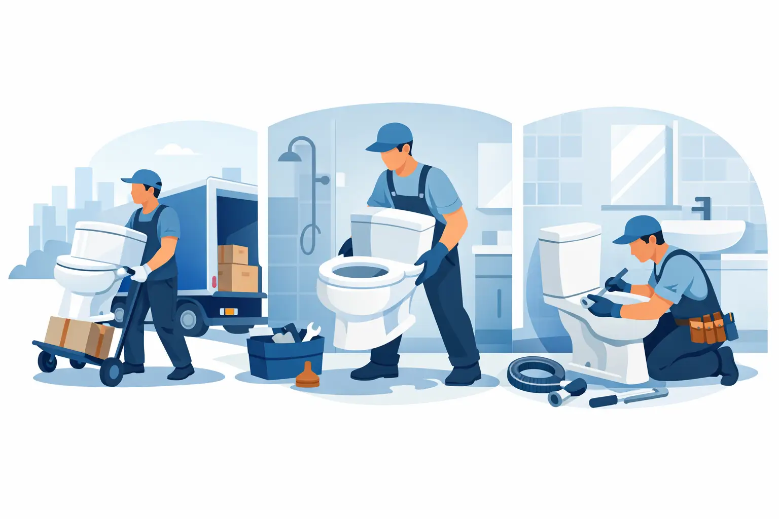 Toilet Delivery, Removal, and Installation