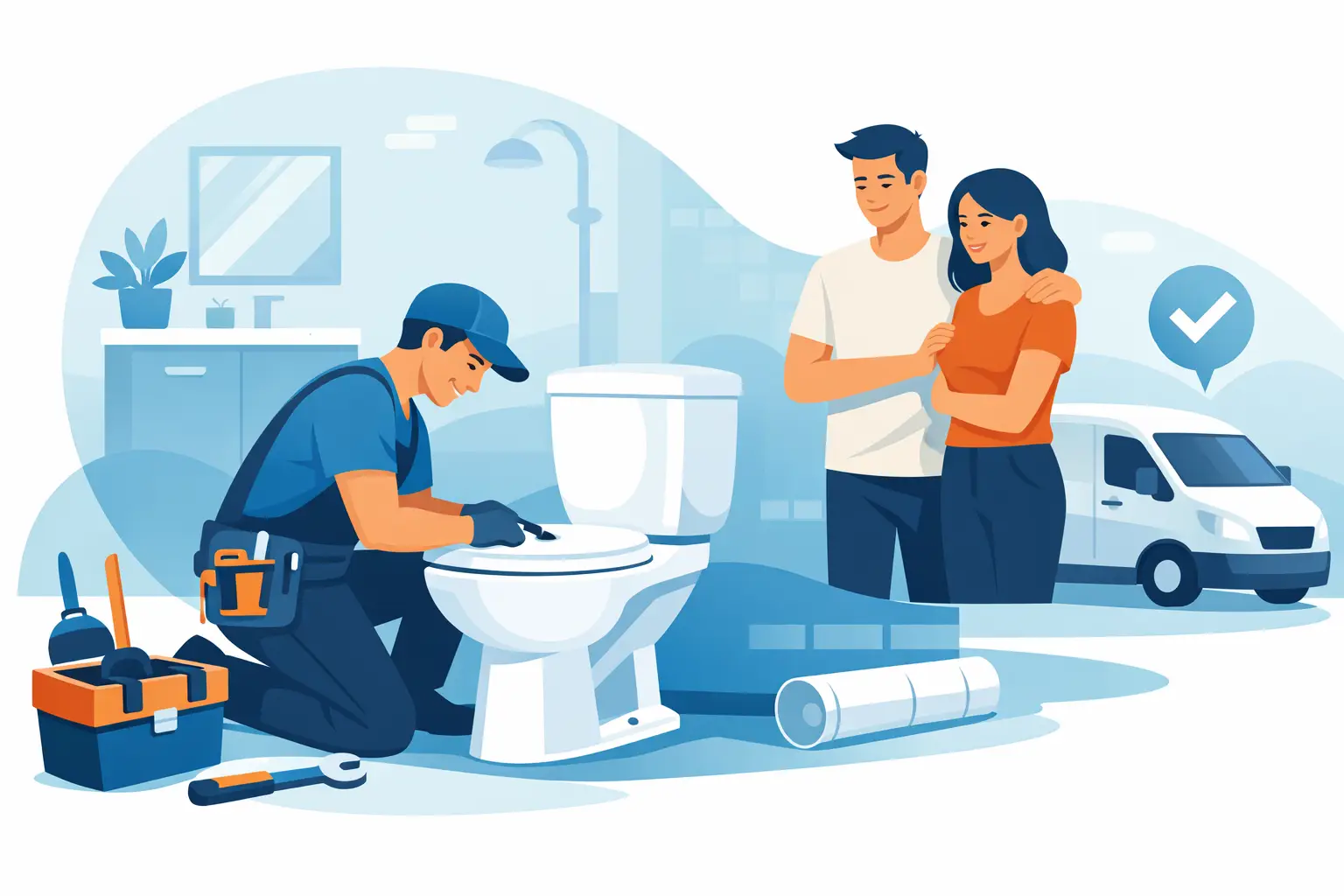 Toilet Installers Who Finish the Job in One Visit