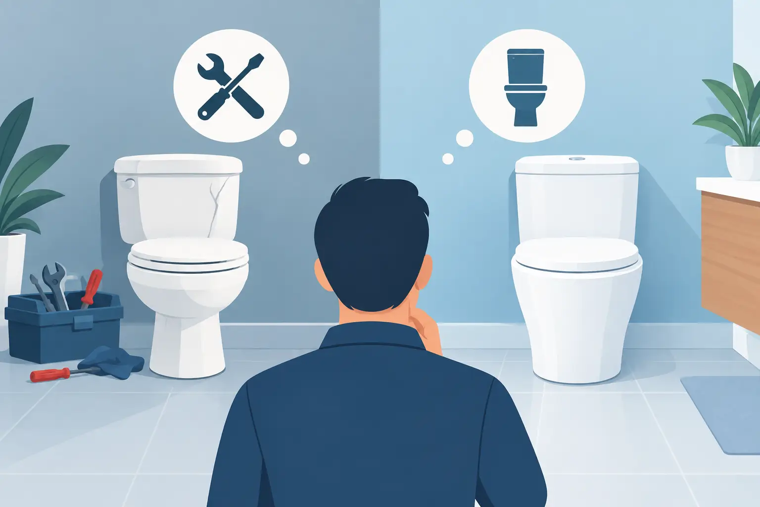 Toilet Replacement Versus Repair: Repair or Replace?